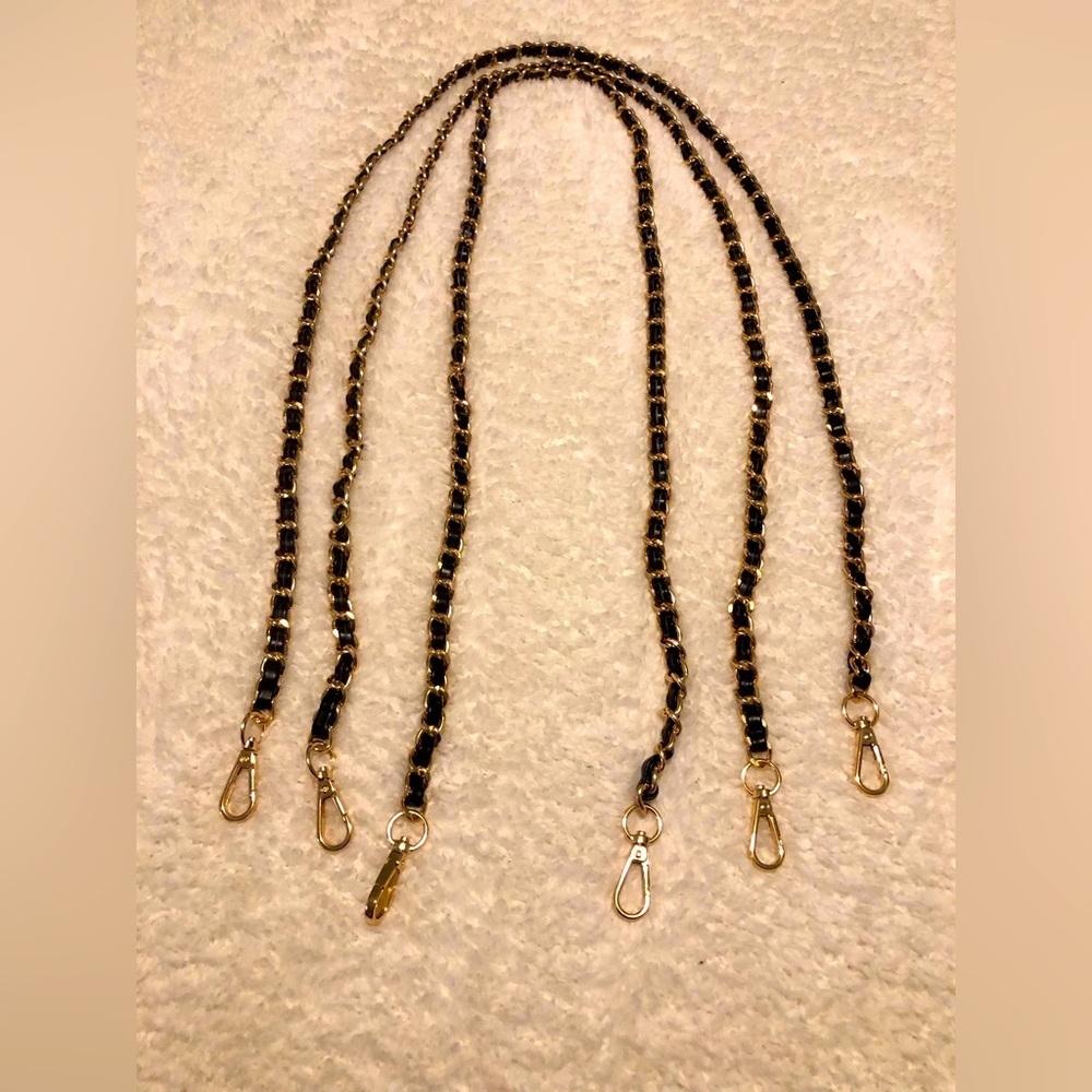 Leather Chain for Purse, Bag Handle Replacement, Crossbody Chain Strap Size 36” - Picture 1 of 3